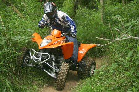 Kymco gave the Mongoose 300 a significant facelift in 2008. The result is an impressive entry level sport quad.